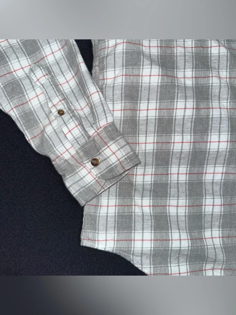 J.Crew Men's Gray Plaid Button-Down Shirt‎ lightweight flannel size large